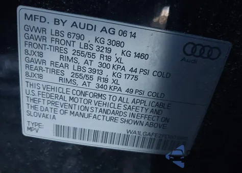 2015 Audi Q7 3.0T Premium z USA, uszkodzony, nr VIN WA1LGAFE2FD001888